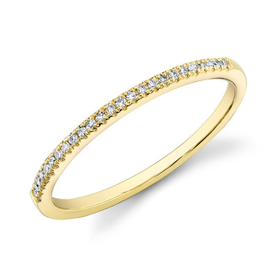 Single Stackable Pave Diamond Ring