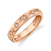 Solid Gold Diamond Starburst Ring