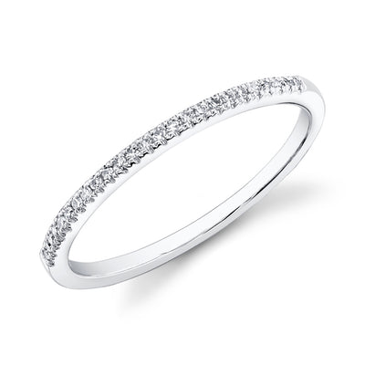 Single Stackable Pave Diamond Ring